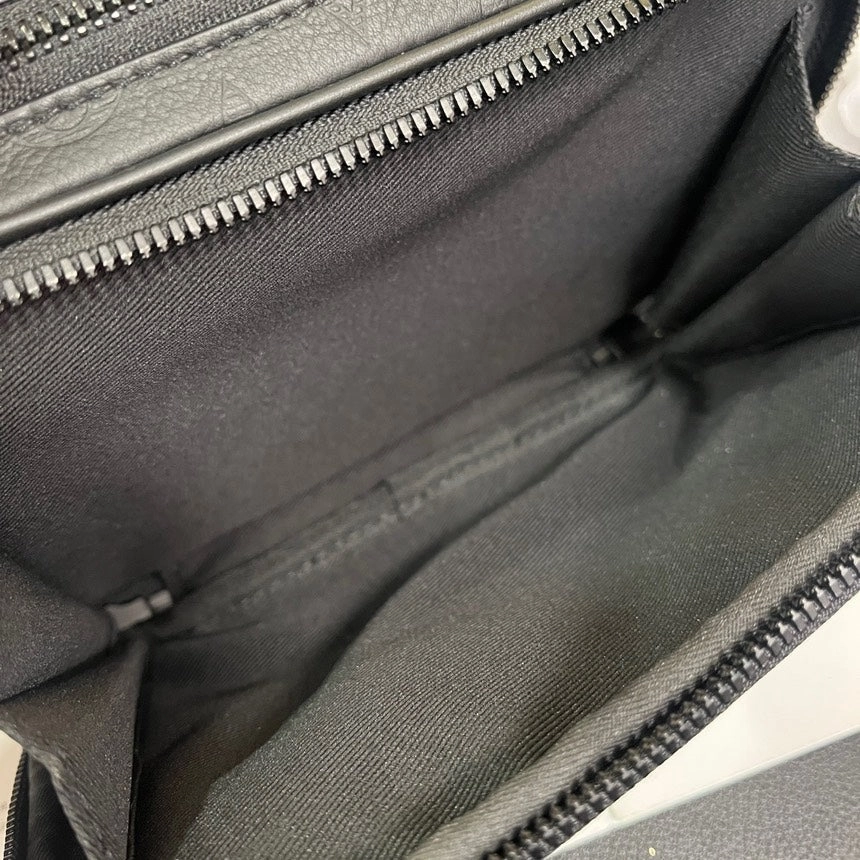 Louis Vuitton Embossed Black Alpha Nano Camera Crossbody Bag