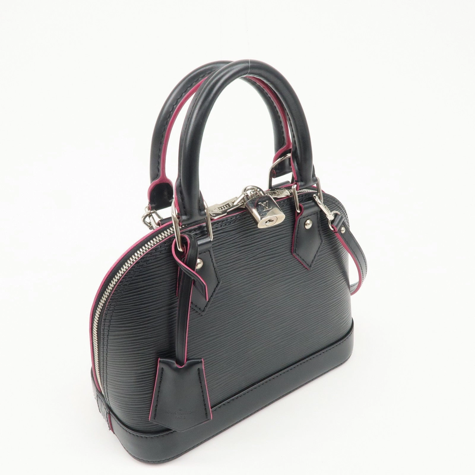 Louis Vuitton Epi Alma BB 2Way Shoulder Bag Noir Pink M54160