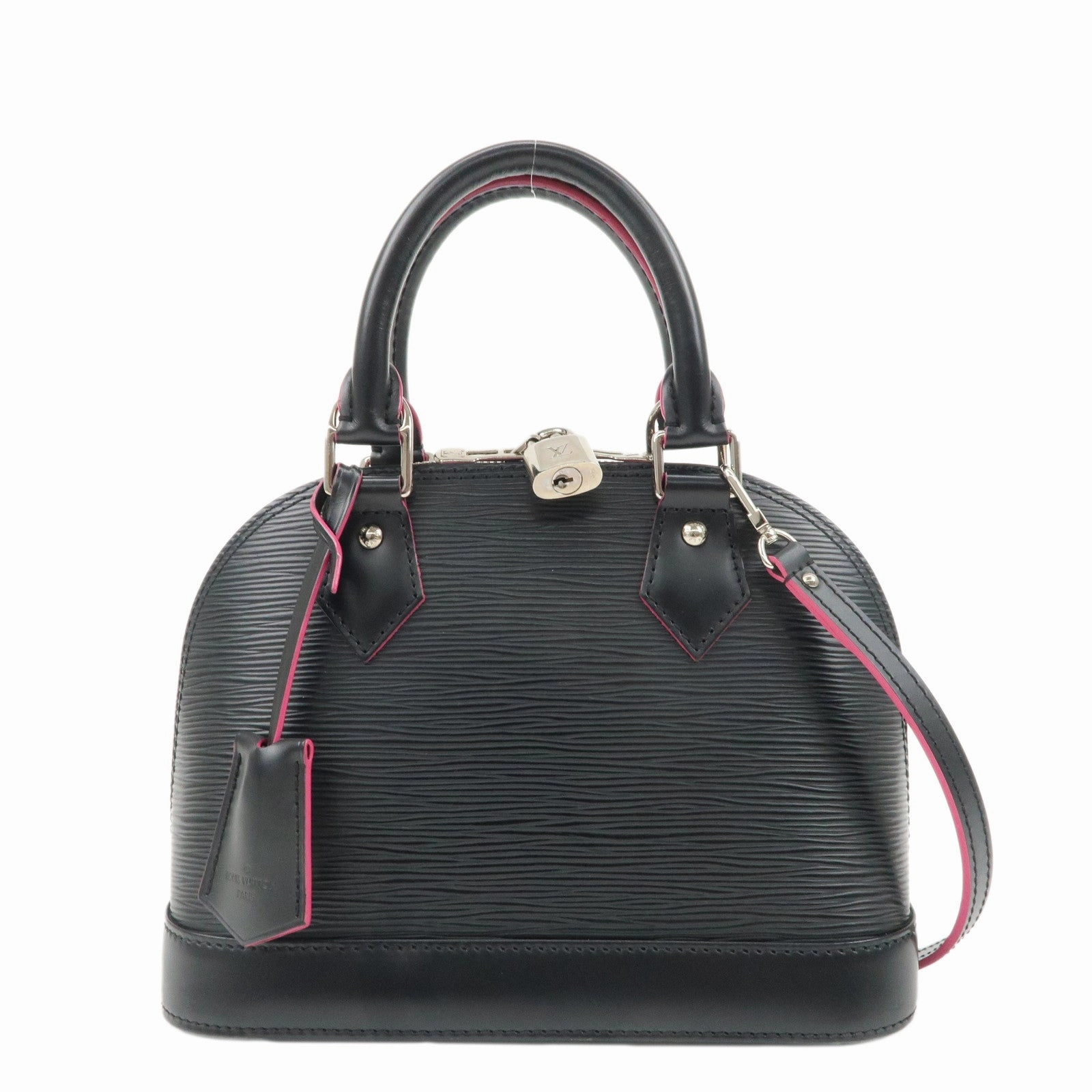 Louis Vuitton Epi Alma BB 2Way Shoulder Bag Noir Pink M54160