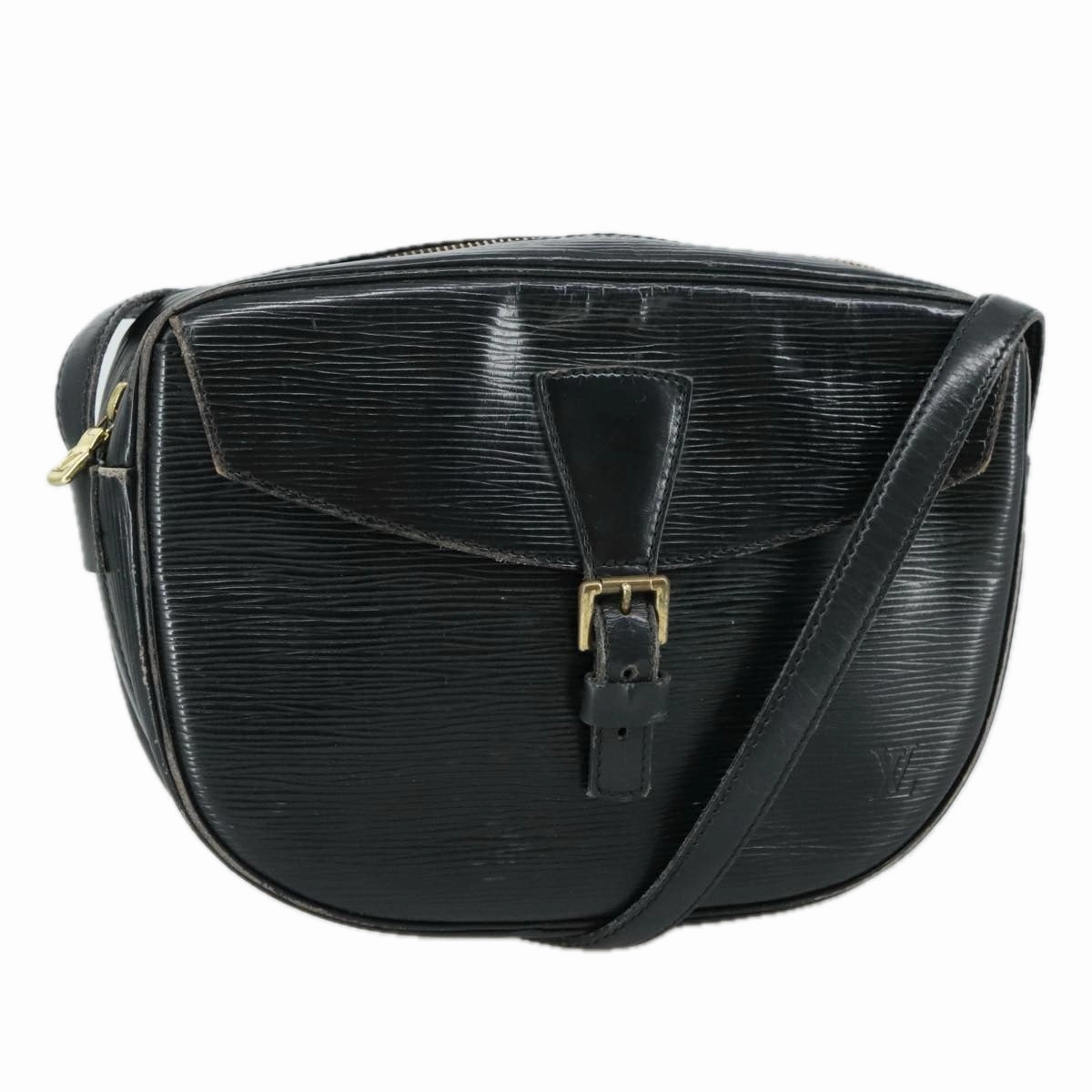 LOUIS VUITTON Epi Jeune Fille MM Shoulder Bag Black M52152 LV 107155