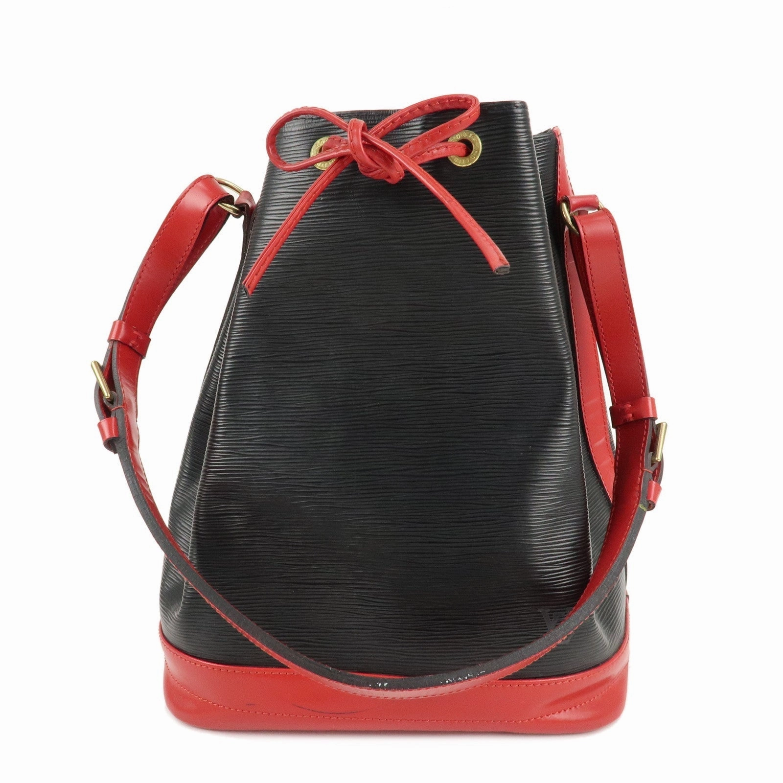 Louis Vuitton Epi Noe Shoulder Bag Noir Castilian Red M44017