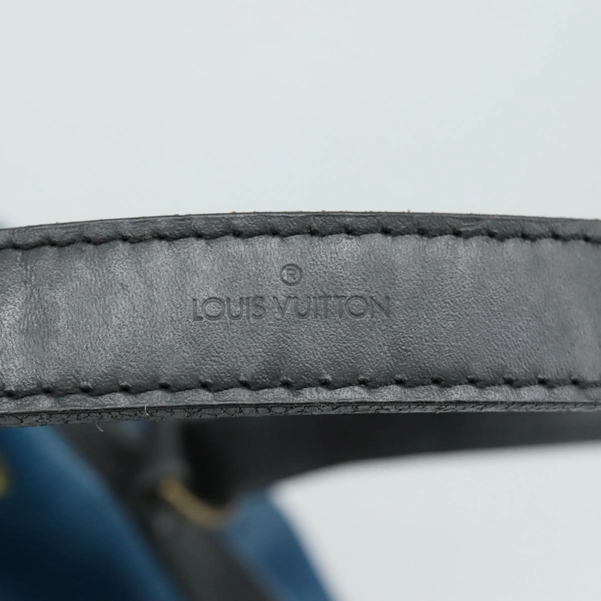 LOUIS VUITTON Epi Petit Noe Shoulder Bag Bicolor Black Blue M44152 yk16375