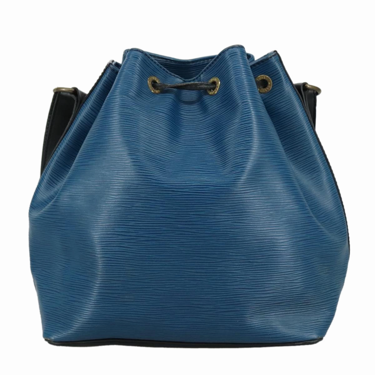 LOUIS VUITTON Epi Petit Noe Shoulder Bag Bicolor Black Blue M44152 yk16375