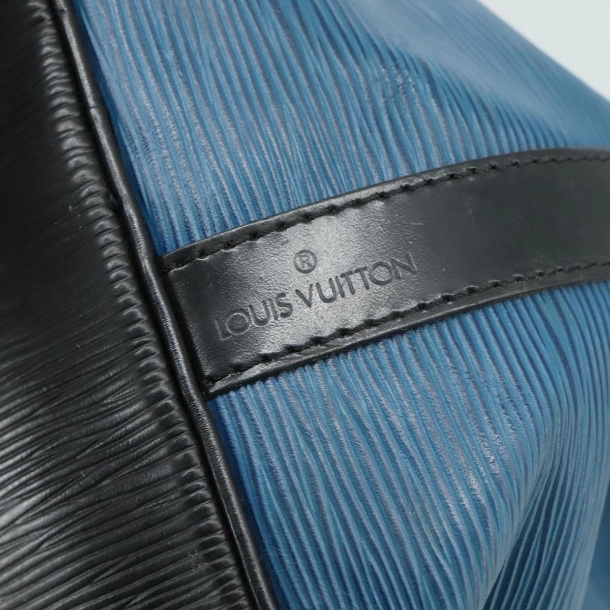 LOUIS VUITTON Epi Petit Noe Shoulder Bag Bicolor Black Blue M44152 yk16375