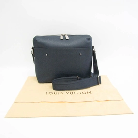 Louis Vuitton Grigori Black Leather Shoulder Bag