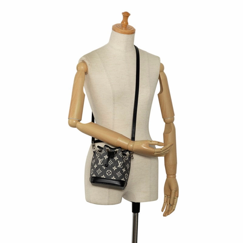 Louis Vuitton Jacquard Monogram Nano Noe Bag M46449 Shoulder Bag Grey Black