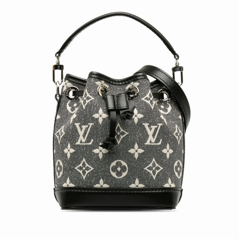 Louis Vuitton Jacquard Monogram Nano Noe Bag M46449 Shoulder Bag Grey Black