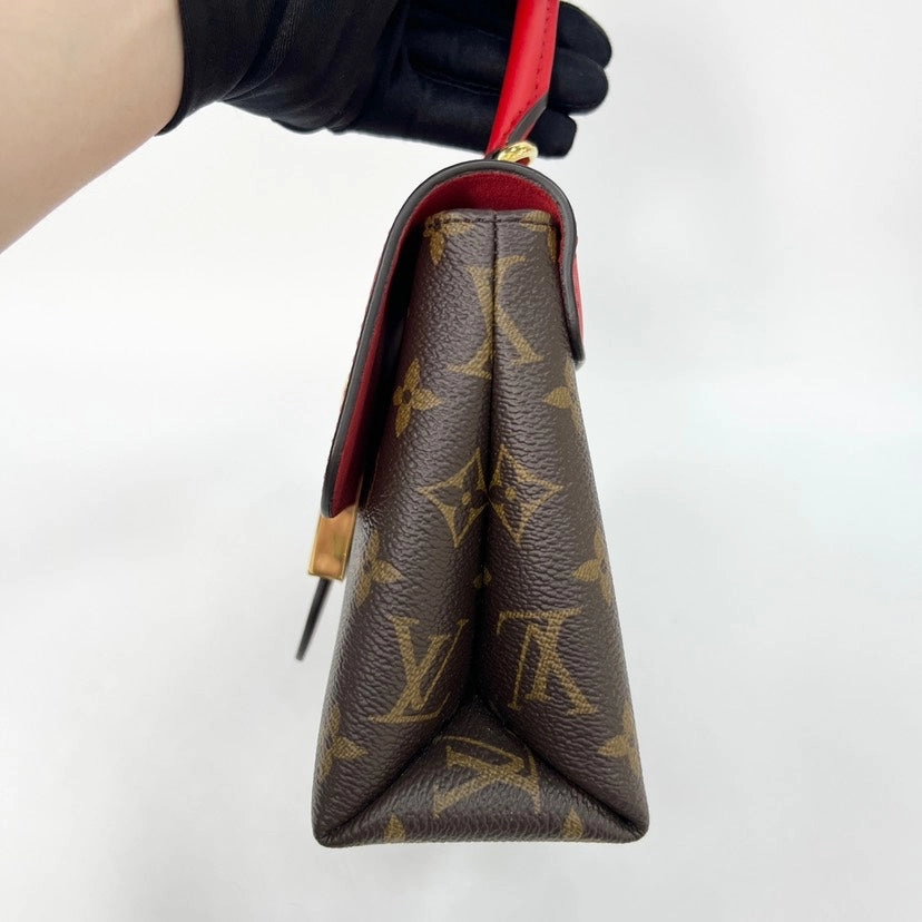 Louis Vuitton Locky BB Red Monogram Canvas Leather Shoulder Bag 21x16cm