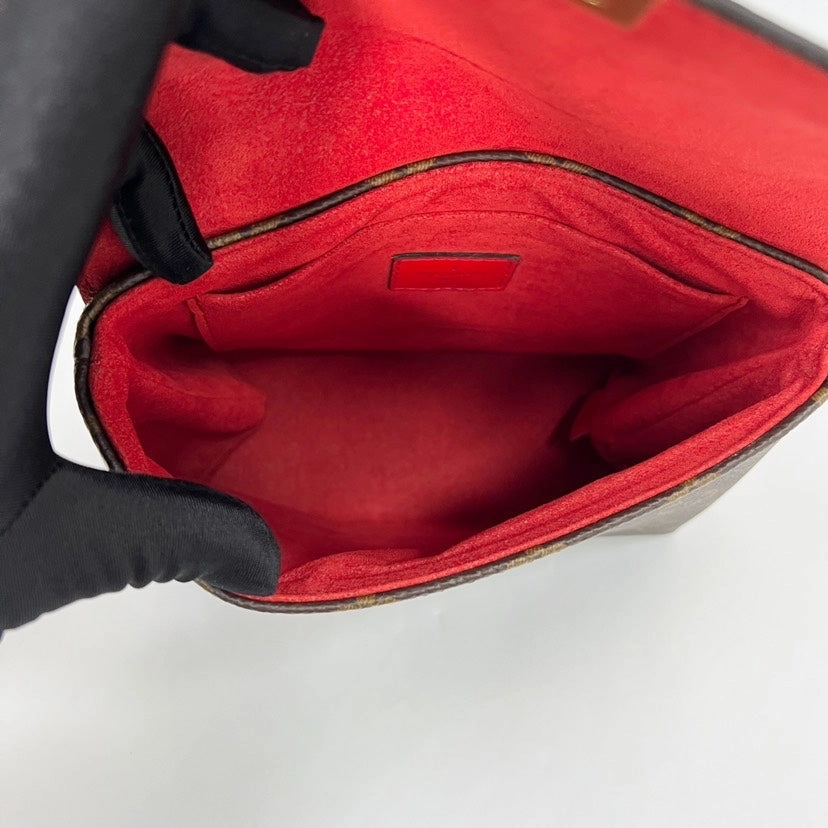 Louis Vuitton Locky BB Red Monogram Canvas Leather Shoulder Bag 21x16cm