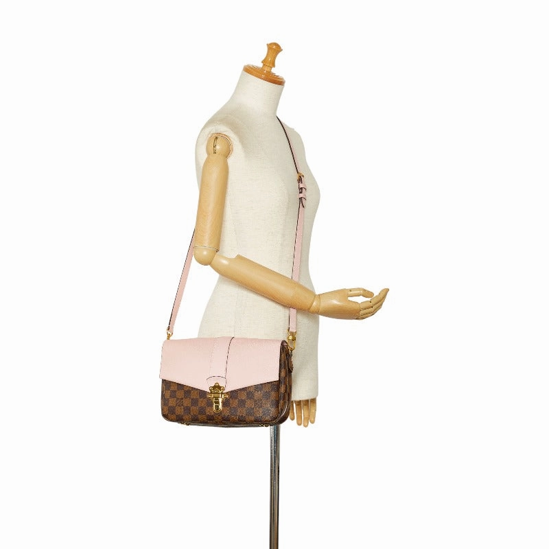Louis Vuitton Louis Vuitton Damire N44244 Shoulder Bag PVC/Ledger Magnolia Pink Brown