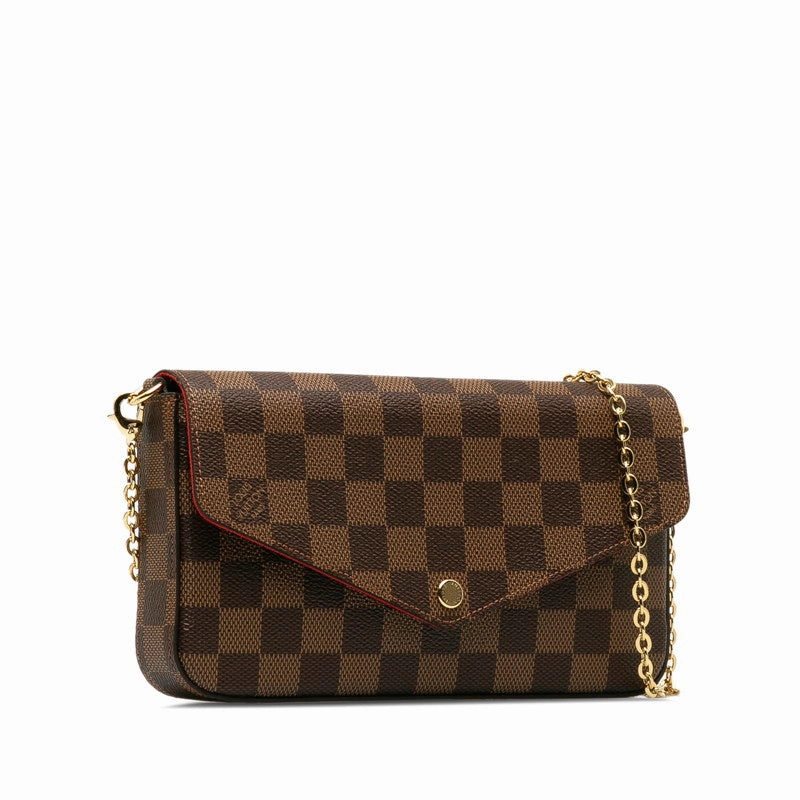 Louis Vuitton Louis Vuitton Damire N63032 Shoulder Bag PVC/Leather Brown