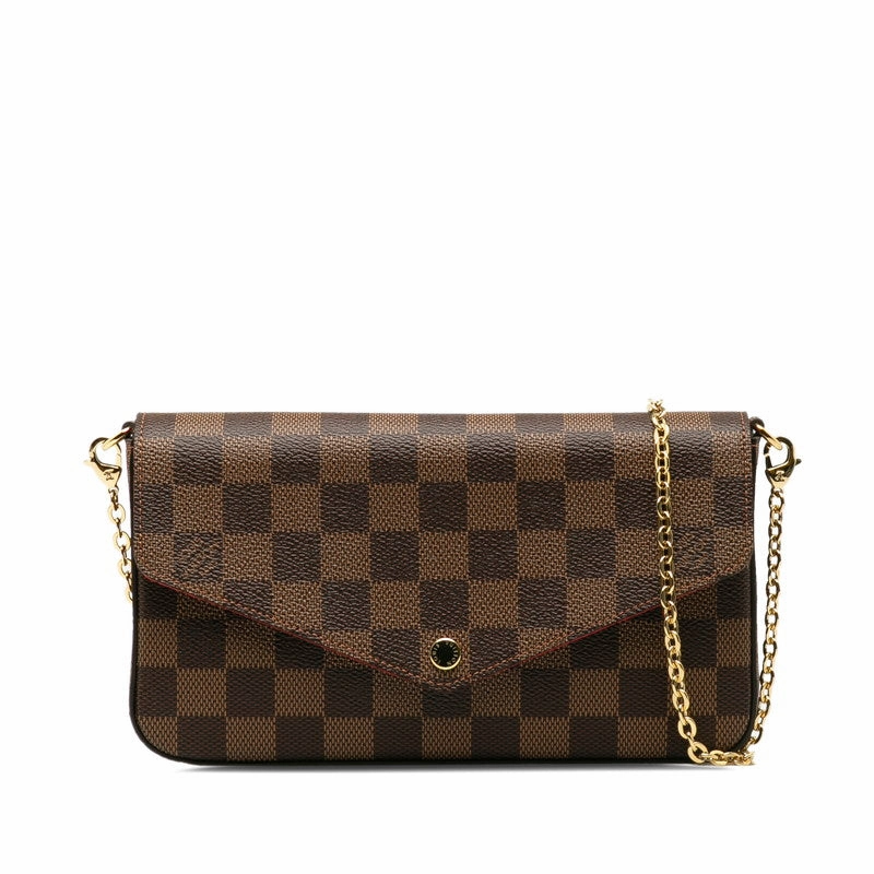 Louis Vuitton Louis Vuitton Damire N63032 Shoulder Bag PVC/Leather Brown