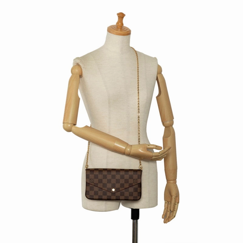 Louis Vuitton Louis Vuitton Damire N63032 Shoulder Bag PVC/Leather Brown
