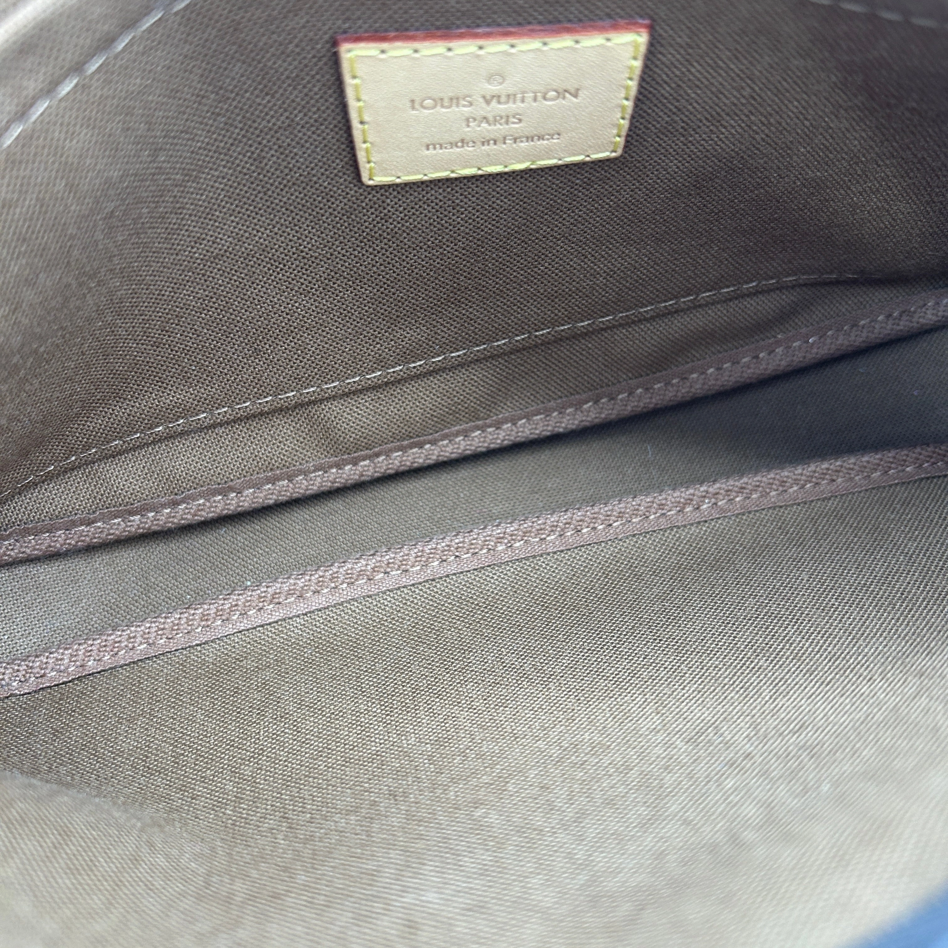 Louis Vuitton Monogram Brown PVC Crossbody Bag with Pink Strap