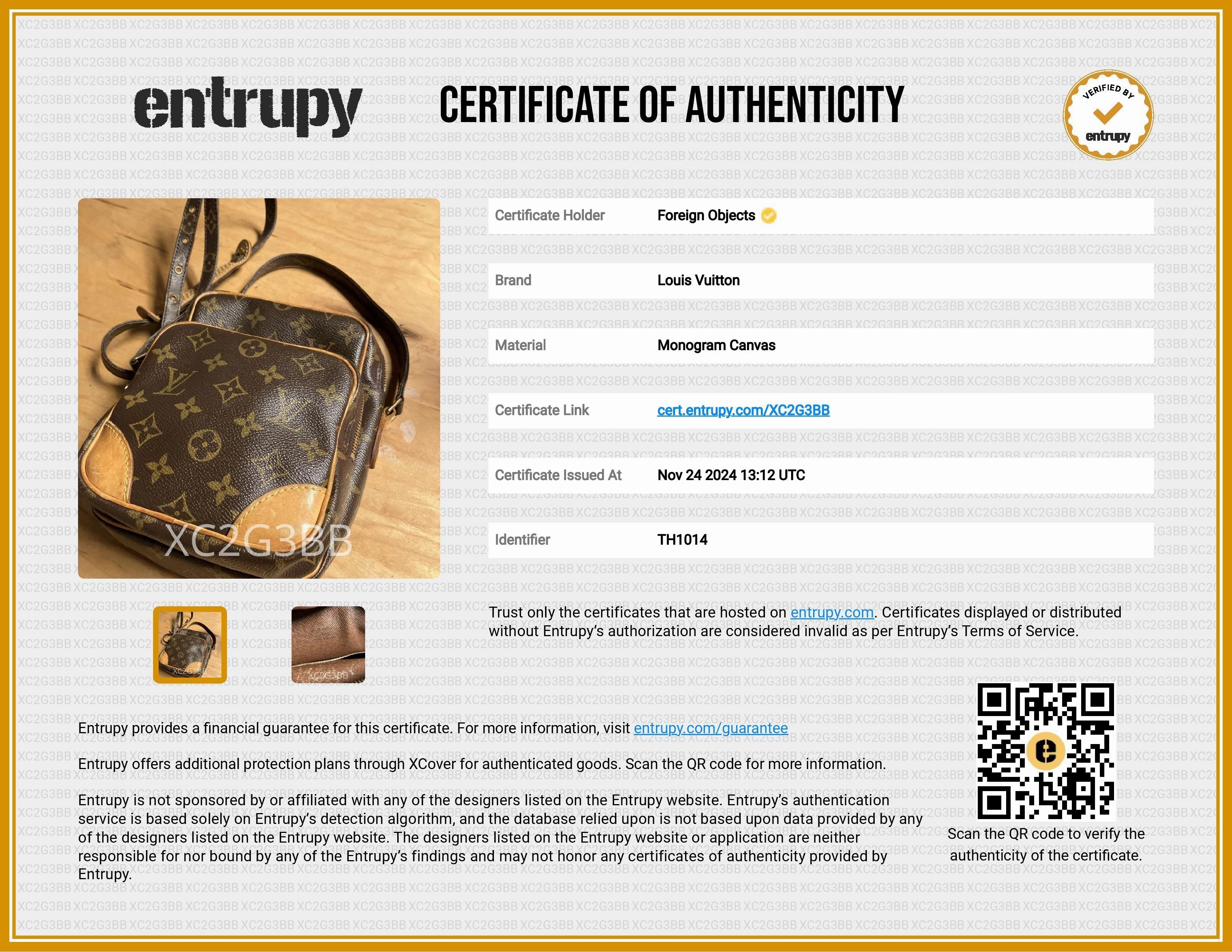Louis Vuitton Monogram Canvas Amazon Crossbody Bag TH1014