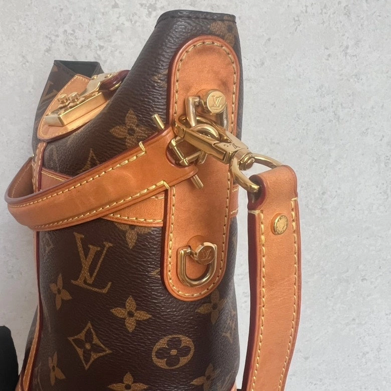 Louis Vuitton Monogram Canvas Petit Bucket Brown Shoulder Bag