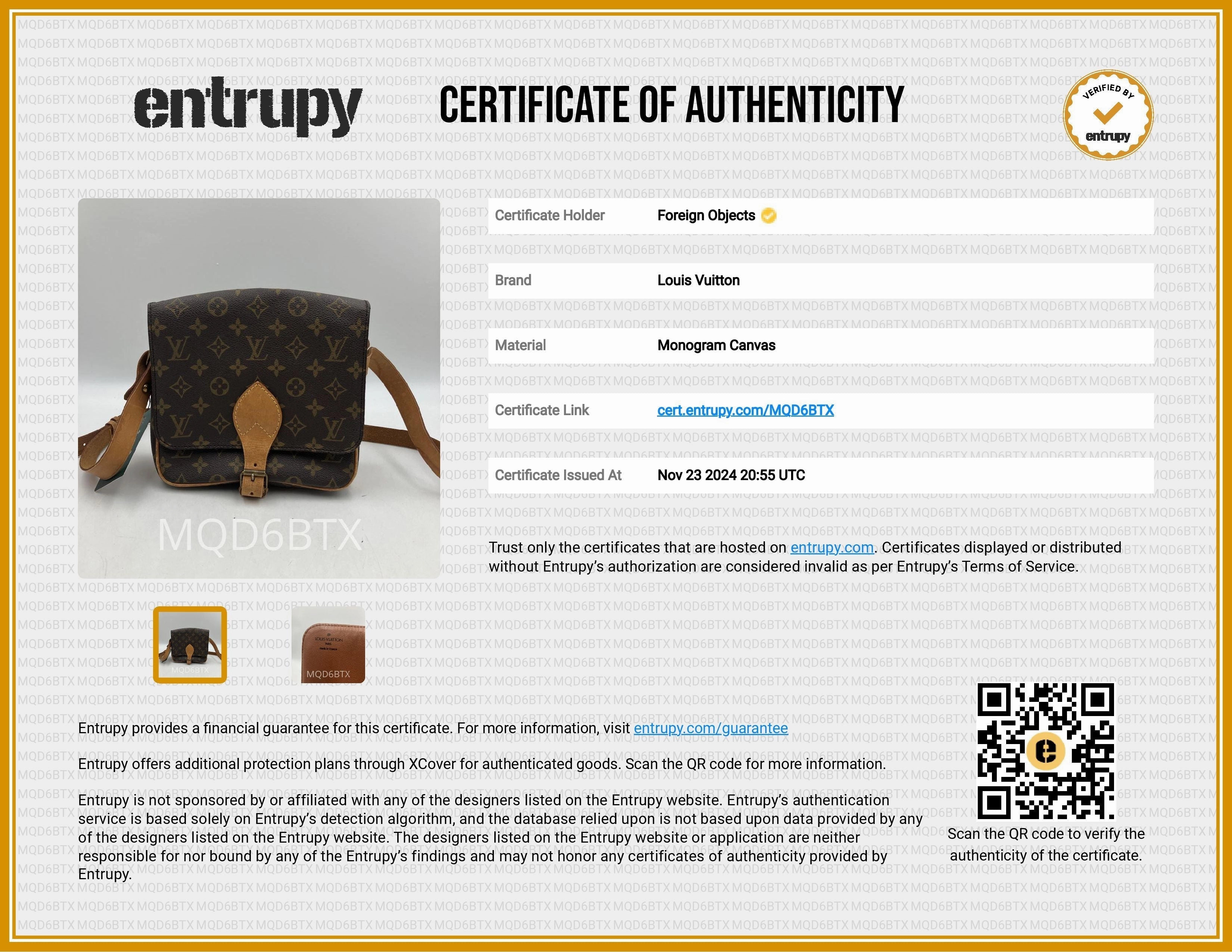 Louis Vuitton Monogram Cartouchiere GM Crossbody Bag