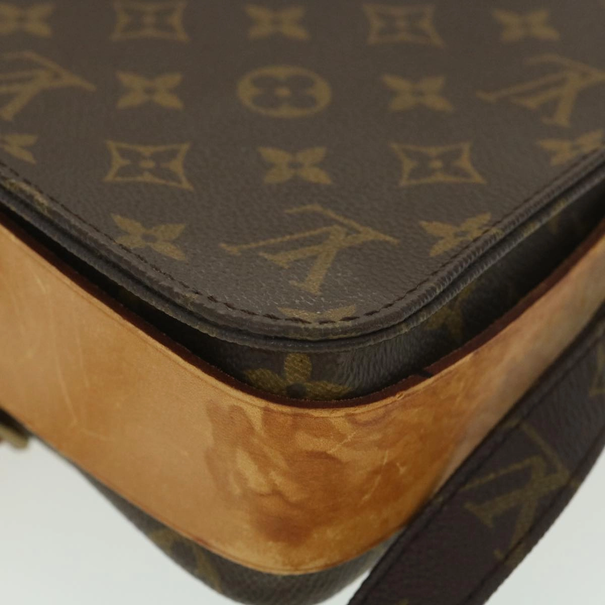 LOUIS VUITTON Monogram Cartouchiere MM Shoulder Bag M51253 LV rd4529