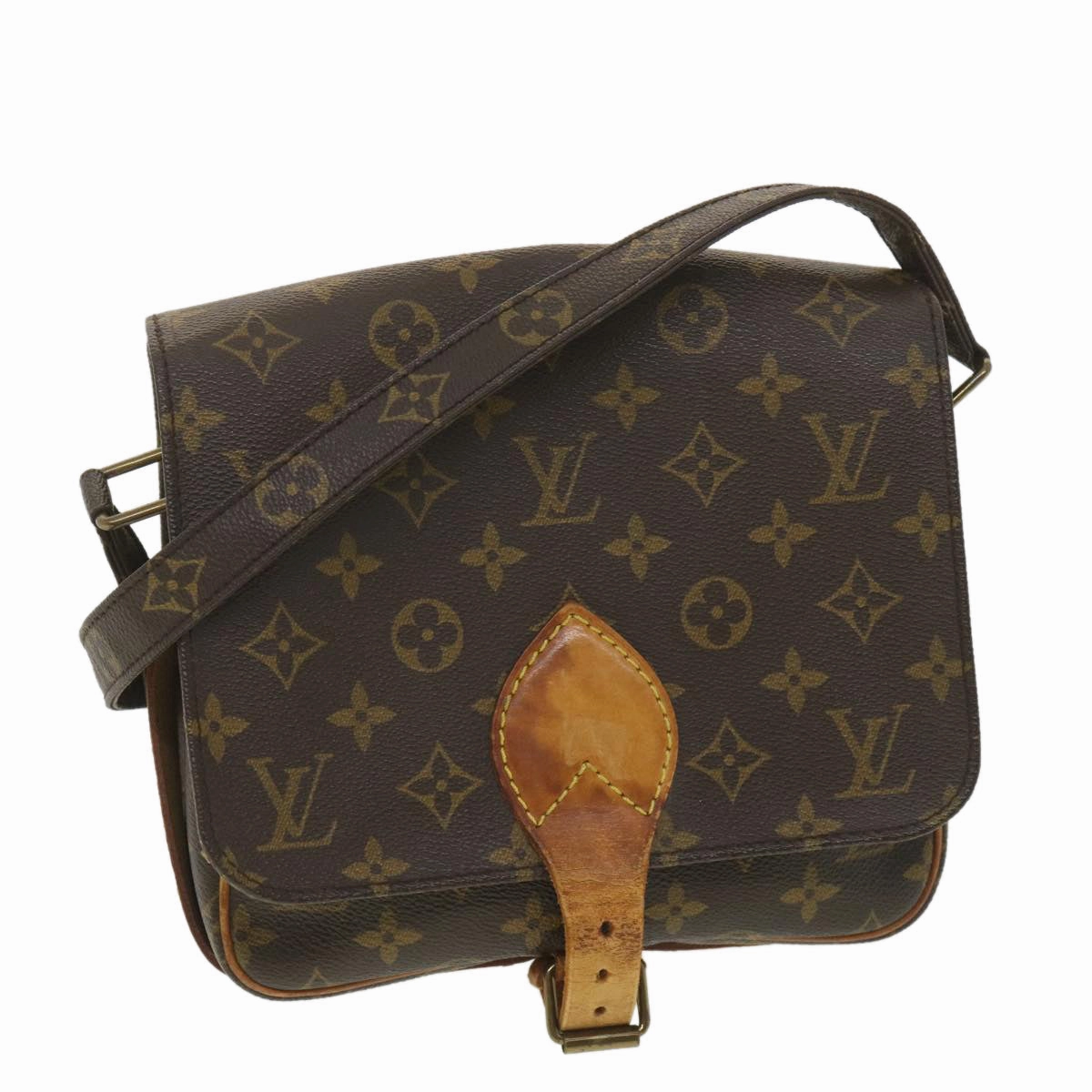 LOUIS VUITTON Monogram Cartouchiere MM Shoulder Bag M51253 LV rd4529