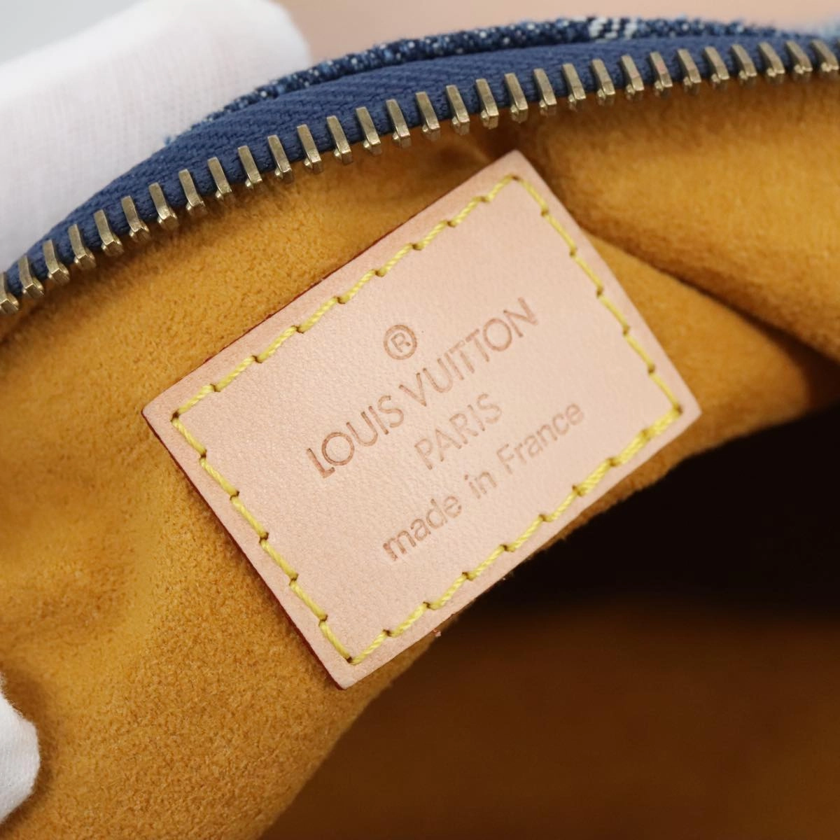 LOUIS VUITTON Monogram denim Buggy PM Shoulder Bag Blue M95049 LV yk16138S