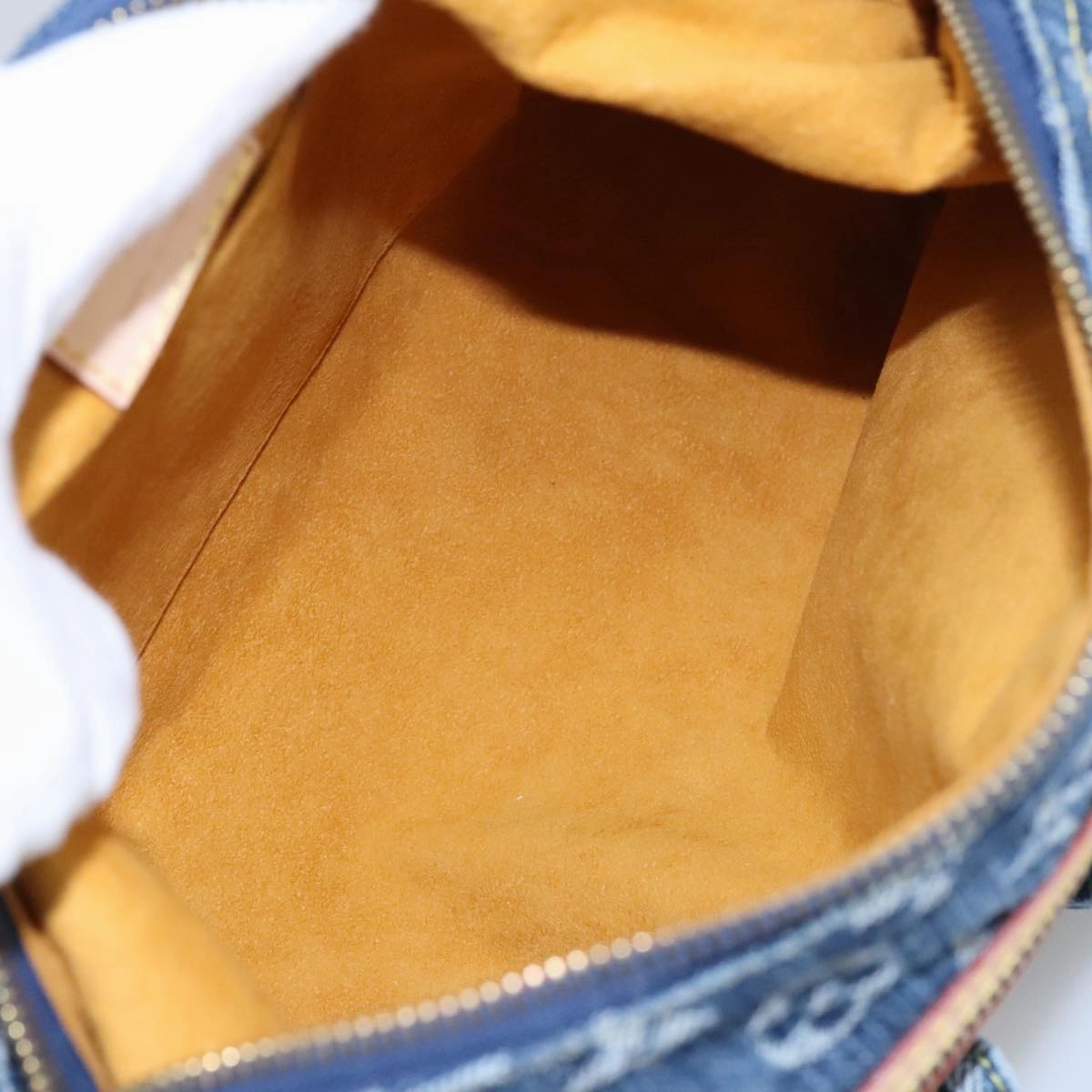 LOUIS VUITTON Monogram denim Buggy PM Shoulder Bag Blue M95049 LV yk16138S