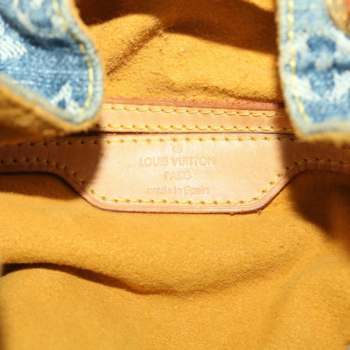 LOUIS VUITTON Monogram Denim Sac A Dos GM Backpack Blue M95056 LV 30454A