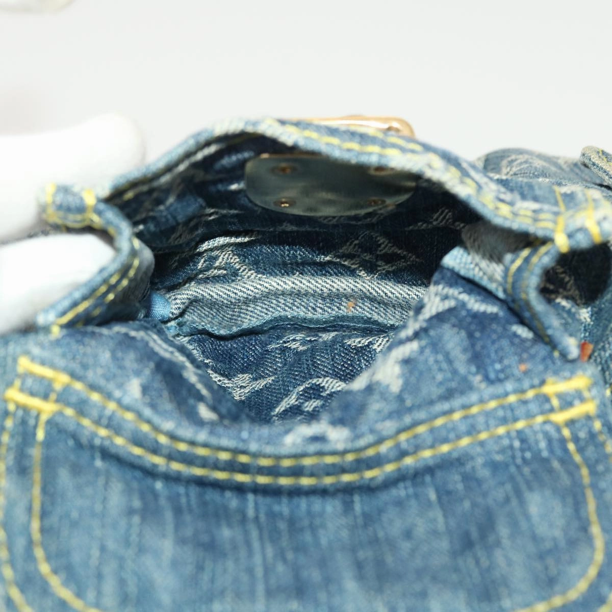 LOUIS VUITTON Monogram Denim Sac A Dos GM Backpack Blue M95056 LV 30454A
