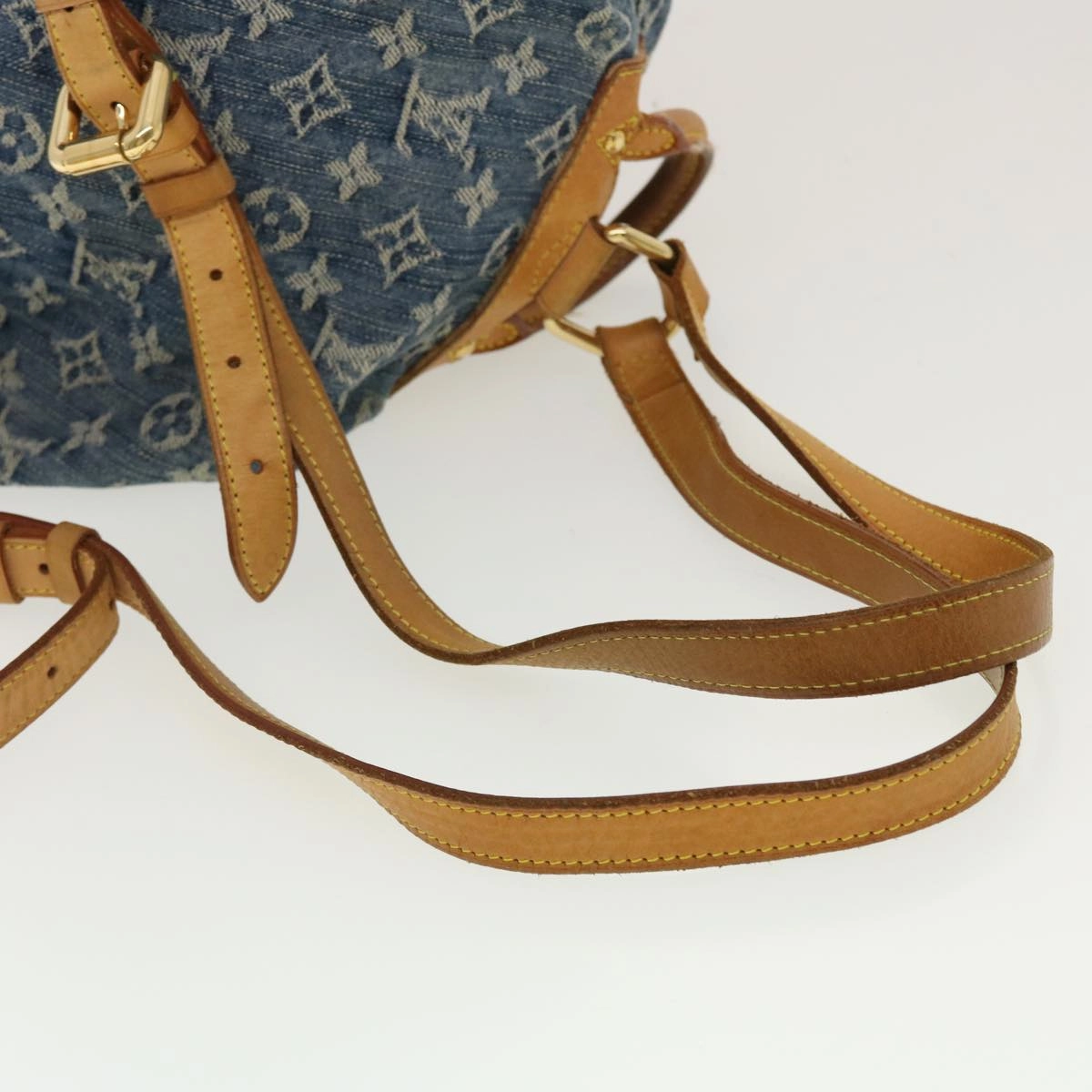LOUIS VUITTON Monogram Denim Sac A Dos GM Backpack Blue M95056 LV 30454A