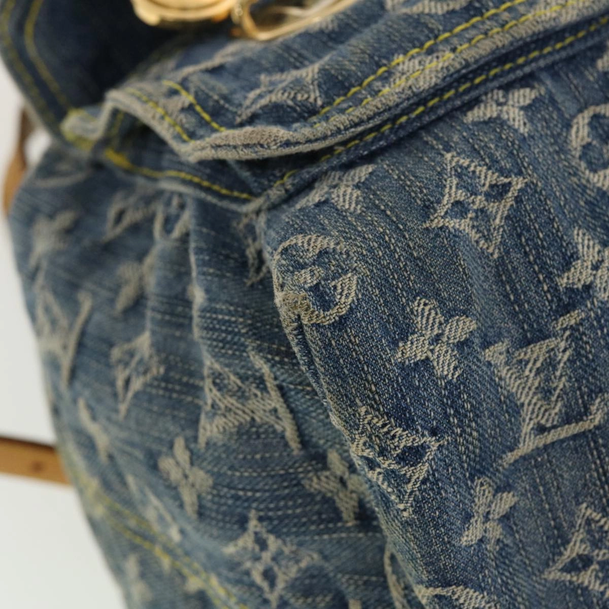 LOUIS VUITTON Monogram Denim Sac A Dos GM Backpack Blue M95056 LV 30454A