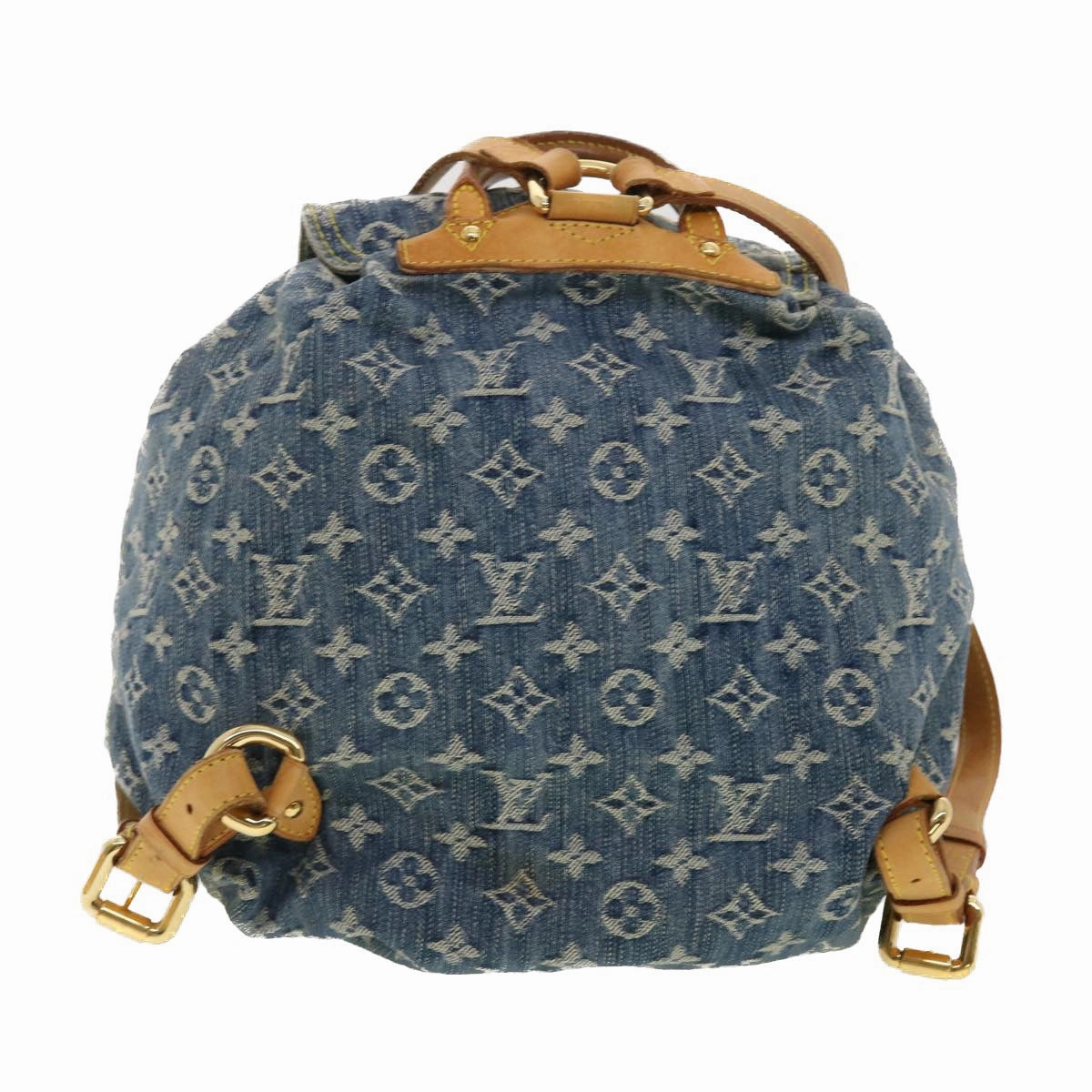 LOUIS VUITTON Monogram Denim Sac A Dos GM Backpack Blue M95056 LV 30454A