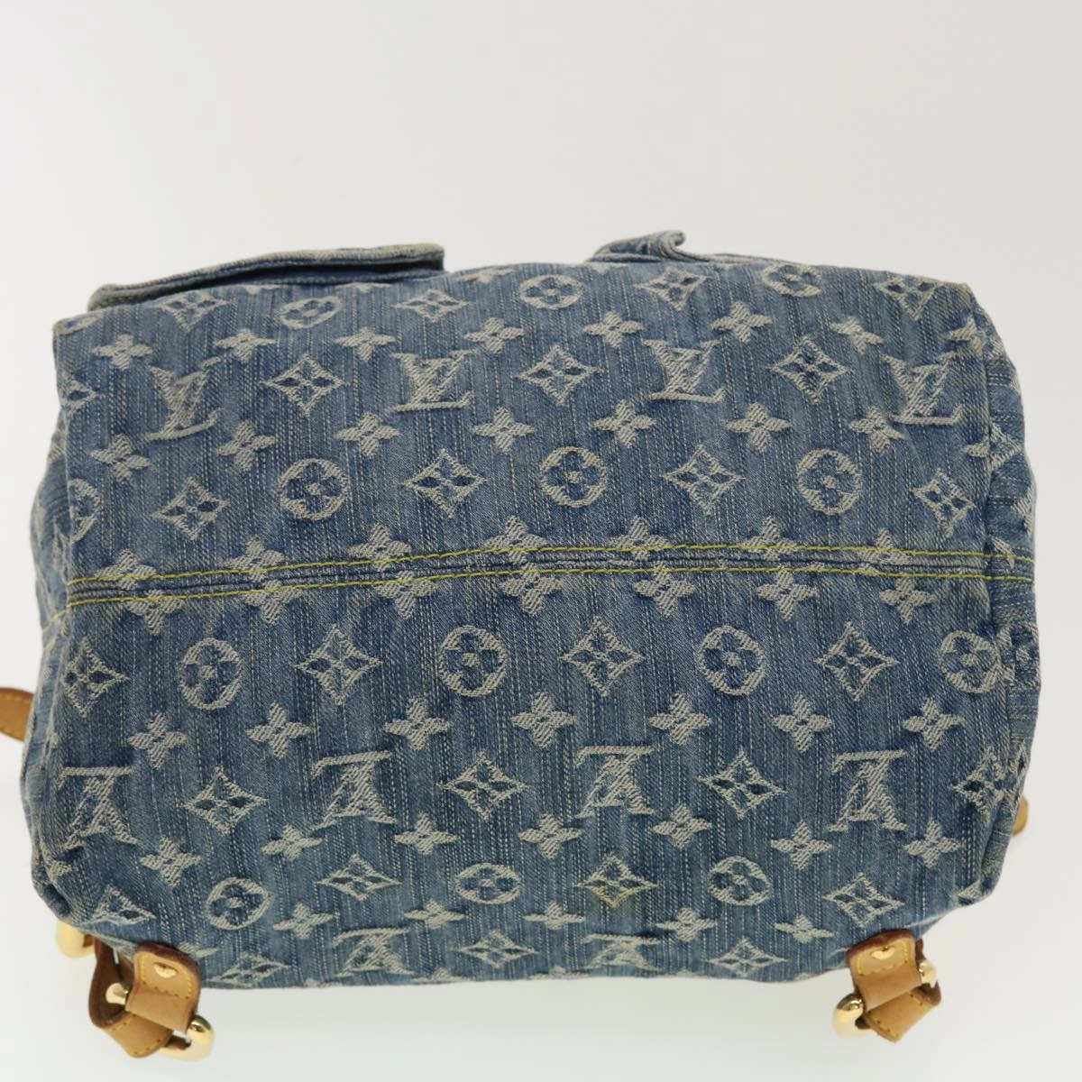 LOUIS VUITTON Monogram Denim Sac A Dos GM Backpack Blue M95056 LV 30454A