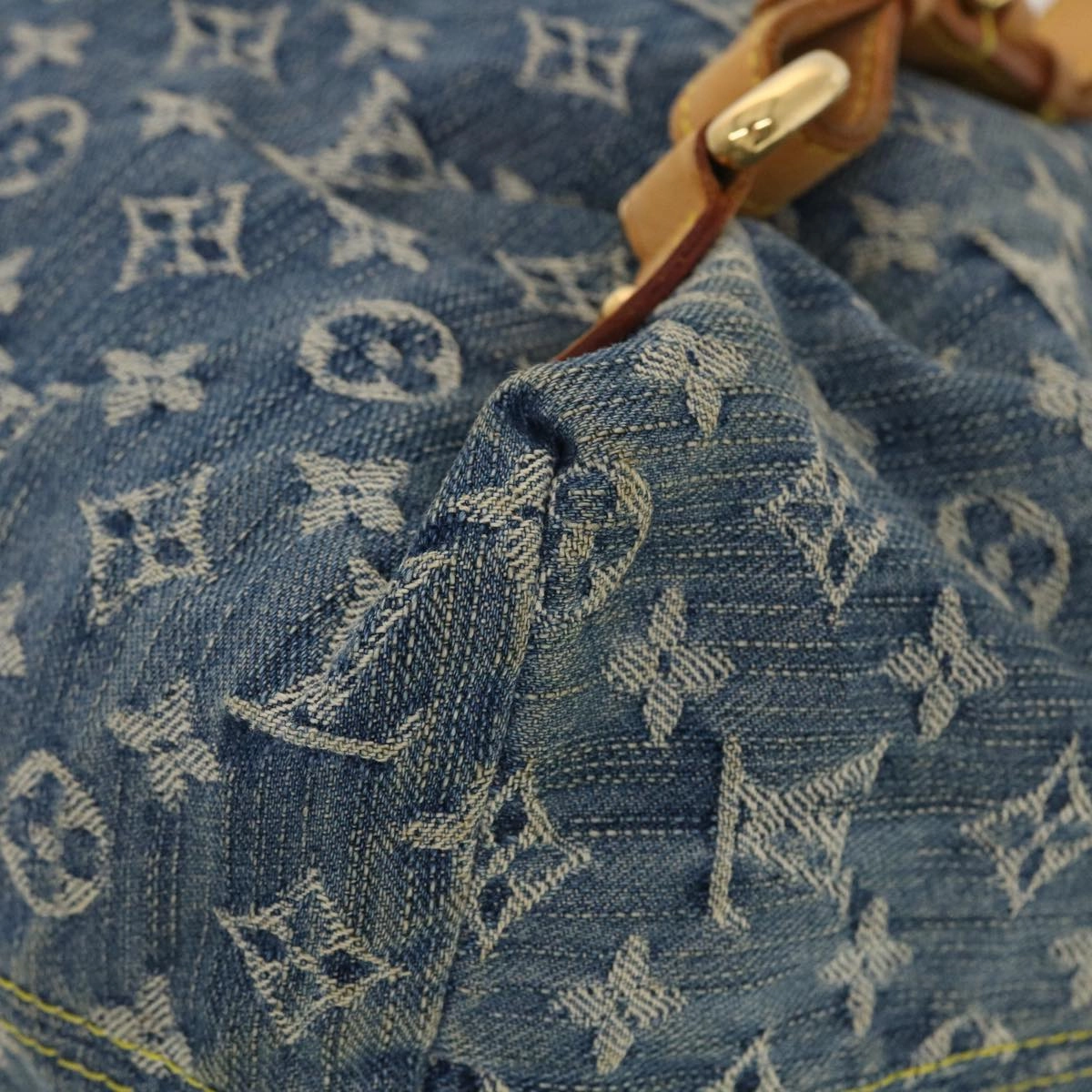 LOUIS VUITTON Monogram Denim Sac A Dos GM Backpack Blue M95056 LV 30454A