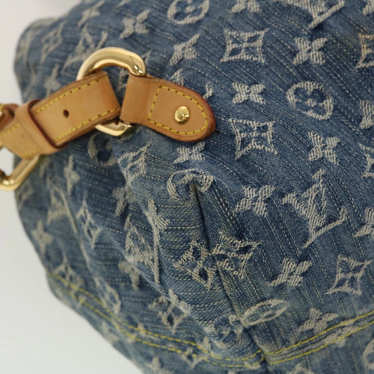 LOUIS VUITTON Monogram Denim Sac A Dos GM Backpack Blue M95056 LV 30454A