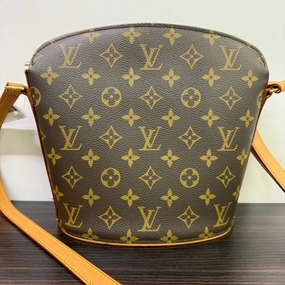 Louis Vuitton Monogram Drouot Crossbody Brown Bag A RankPreloved LB114166
