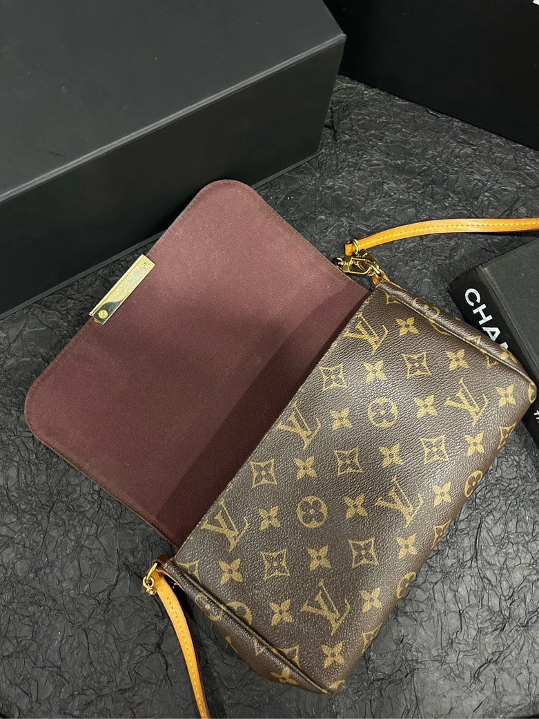 Louis Vuitton Monogram Favorite Crossbody Bag Brown Canvas