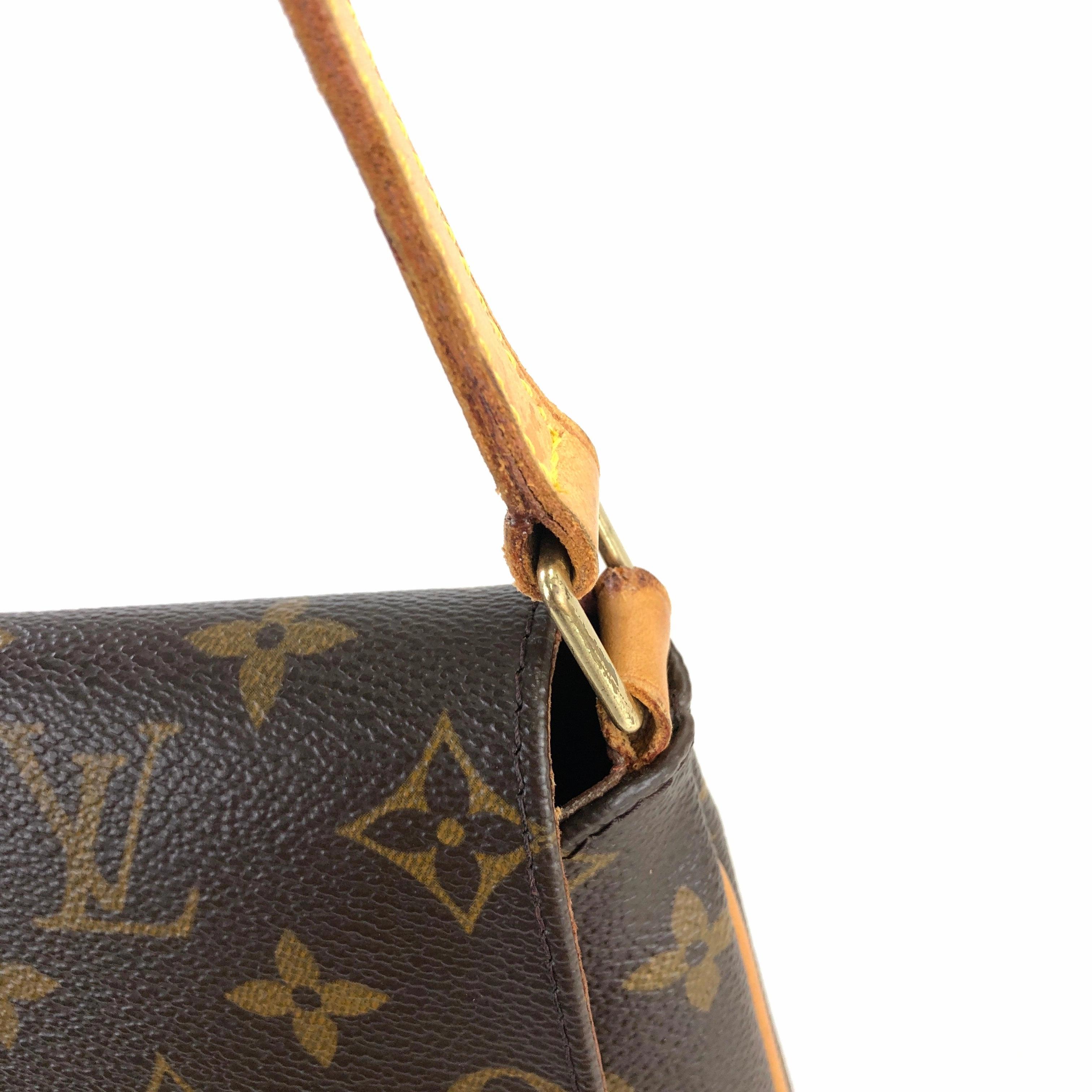 LOUIS VUITTON Monogram Flap M51258 Shoulder Bag Brown Vintage Old aupwug