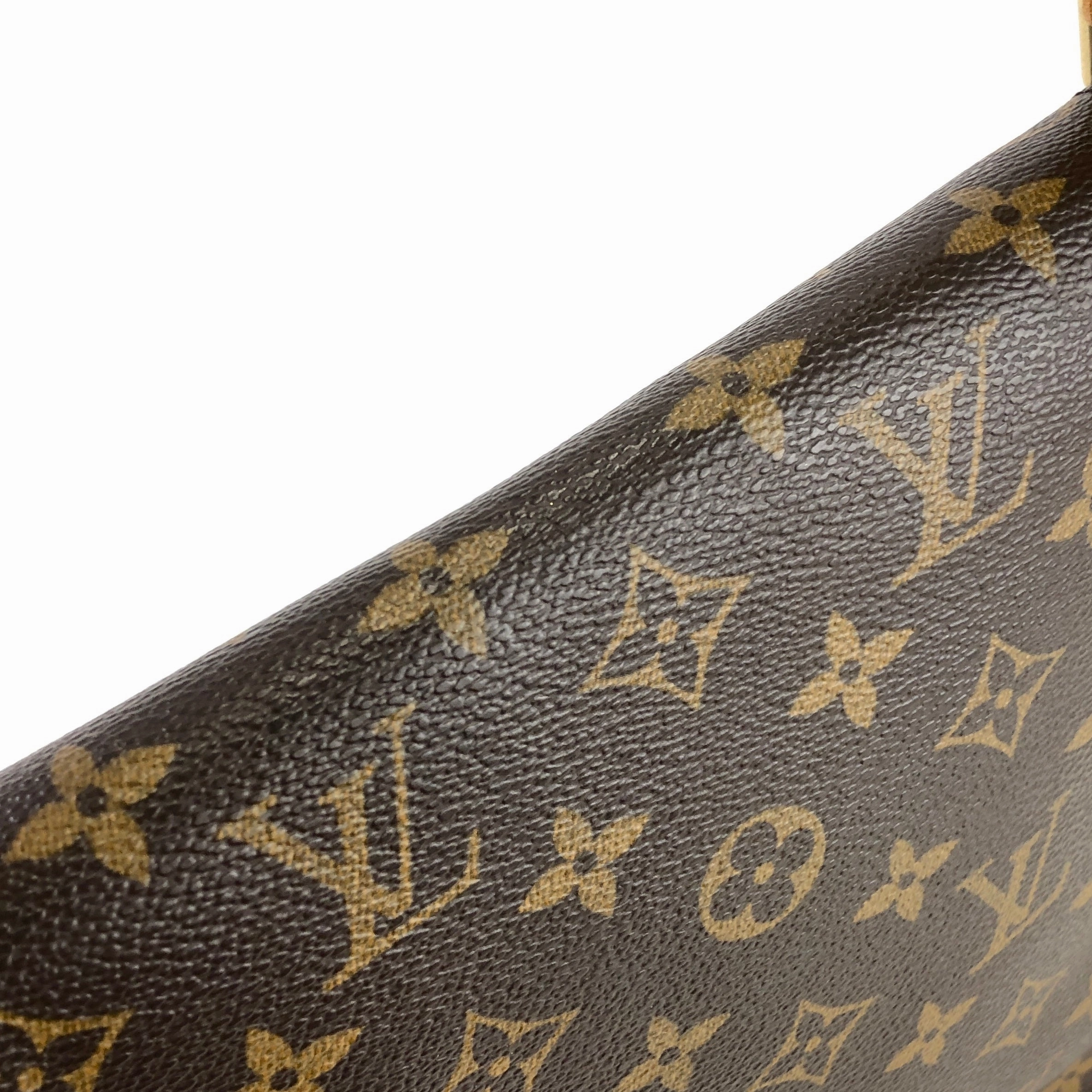 LOUIS VUITTON Monogram Flap M51258 Shoulder Bag Brown Vintage Old aupwug