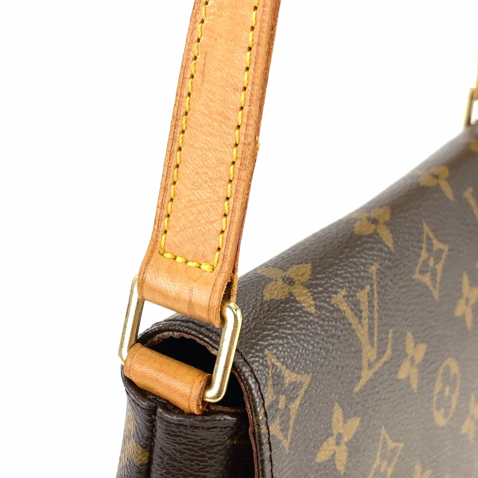 LOUIS VUITTON Monogram Flap M51258 Shoulder Bag Brown Vintage Old aupwug