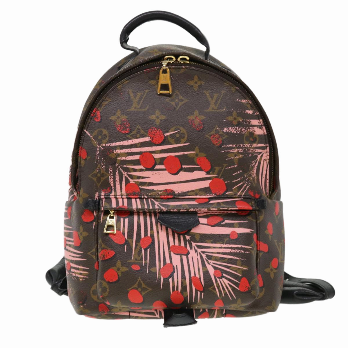 LOUIS VUITTON Monogram jungle dot Palm Springs PM Backpack Red M41981 LV 38536