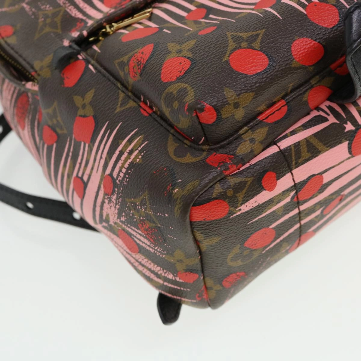 LOUIS VUITTON Monogram jungle dot Palm Springs PM Backpack Red M41981 LV 38536