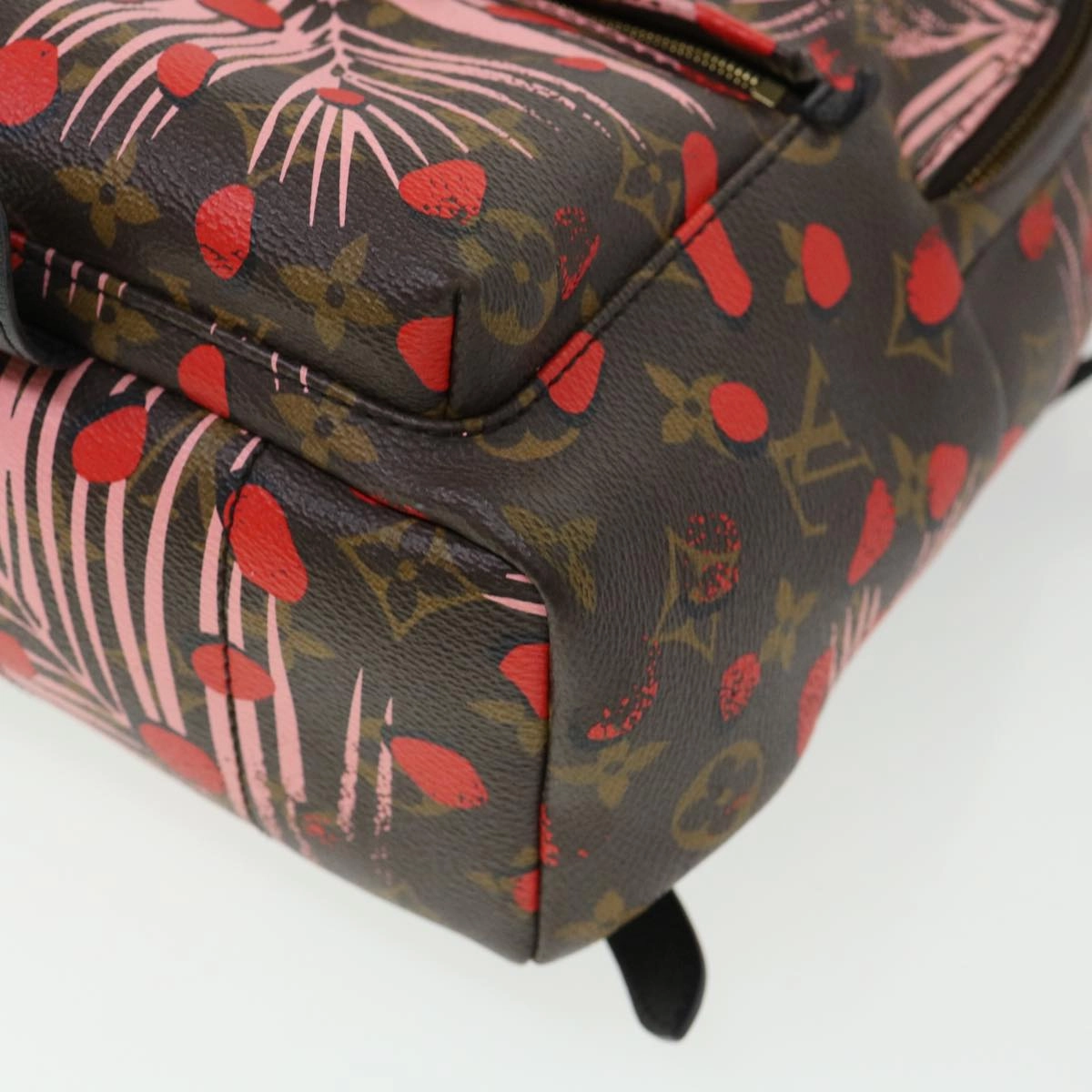 LOUIS VUITTON Monogram jungle dot Palm Springs PM Backpack Red M41981 LV 38536