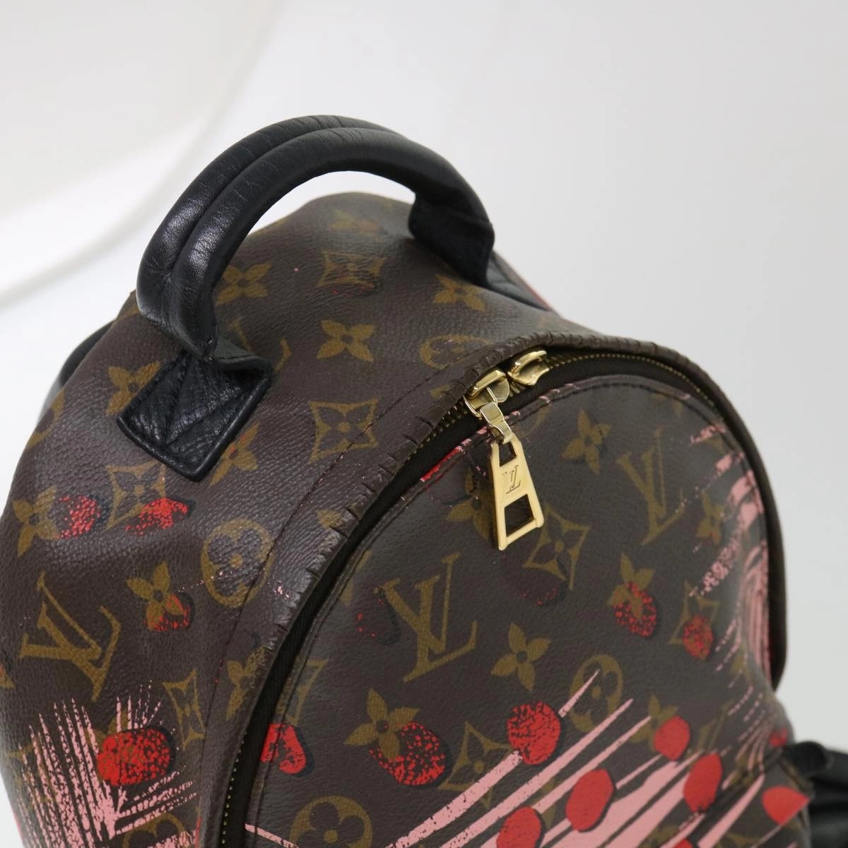 LOUIS VUITTON Monogram jungle dot Palm Springs PM Backpack Red M41981 LV 38536