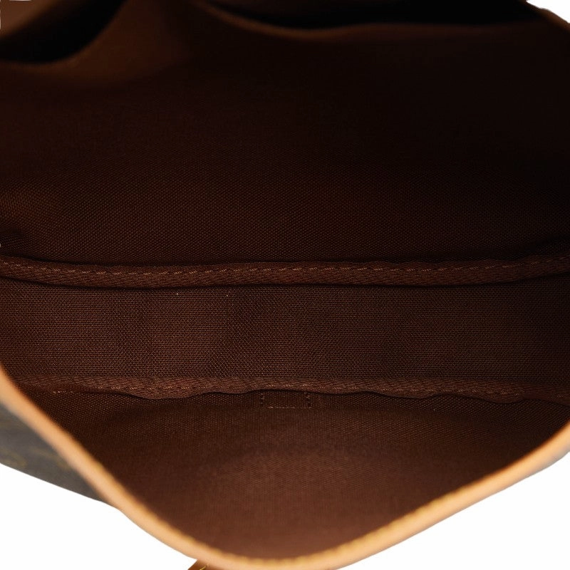 Louis Vuitton Monogram M42256 Shoulder Bag PVC/Leather Brown