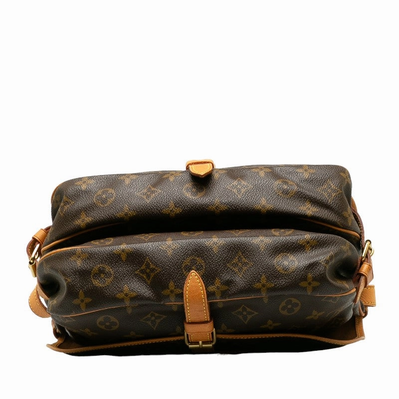 Louis Vuitton Monogram M42256 Shoulder Bag PVC/Leather Brown