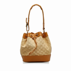 Louis Vuitton Monogram Mini Noelie Shoulder Bag M92689 Beige Brown Canvas Leather  Louis Vuitton