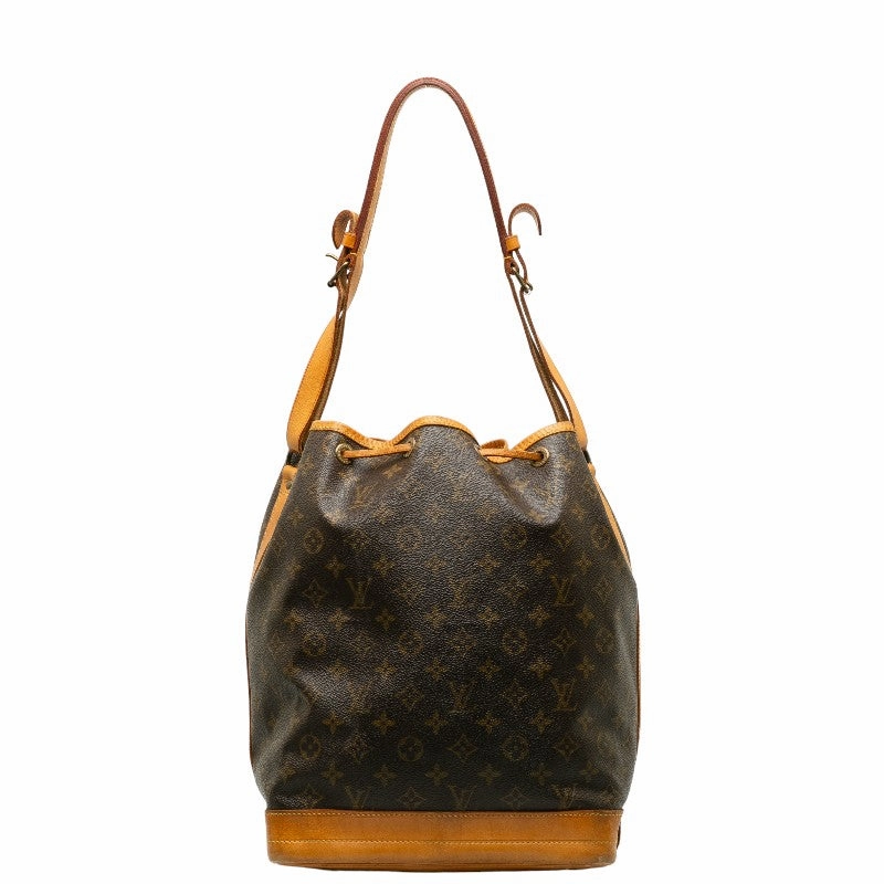 Louis Vuitton Monogram Noe Shoulder Bag M42224 Brown PVC Leather Lady Louis Vuitton