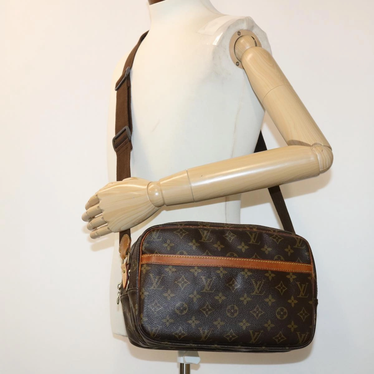 LOUIS VUITTON Monogram Reporter PM Shoulder Bag M45254 LV rd4855