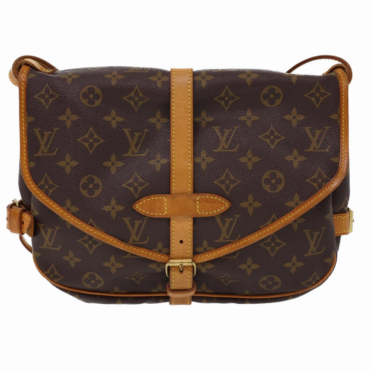 LOUIS VUITTON Monogram Saumur 30 Shoulder Bag M42256 LV yk6438