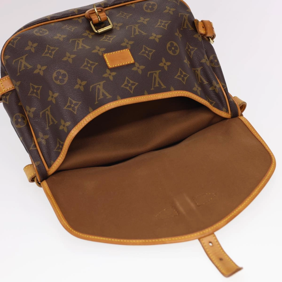 LOUIS VUITTON Monogram Saumur 30 Shoulder Bag M42256 LV yk6438