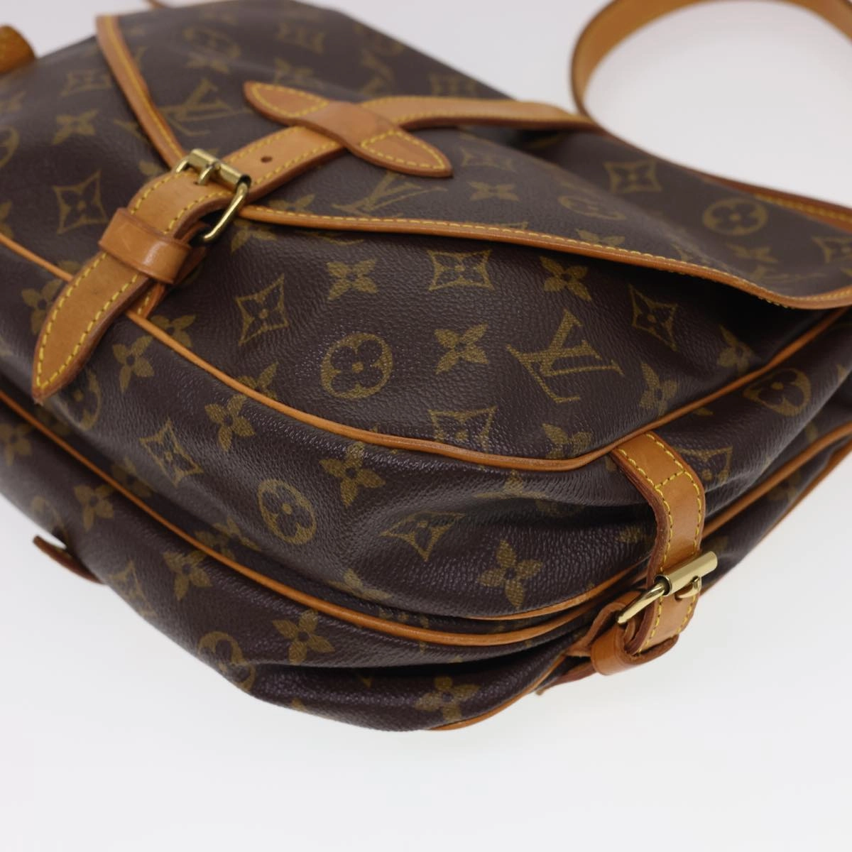 LOUIS VUITTON Monogram Saumur 30 Shoulder Bag M42256 LV yk6438